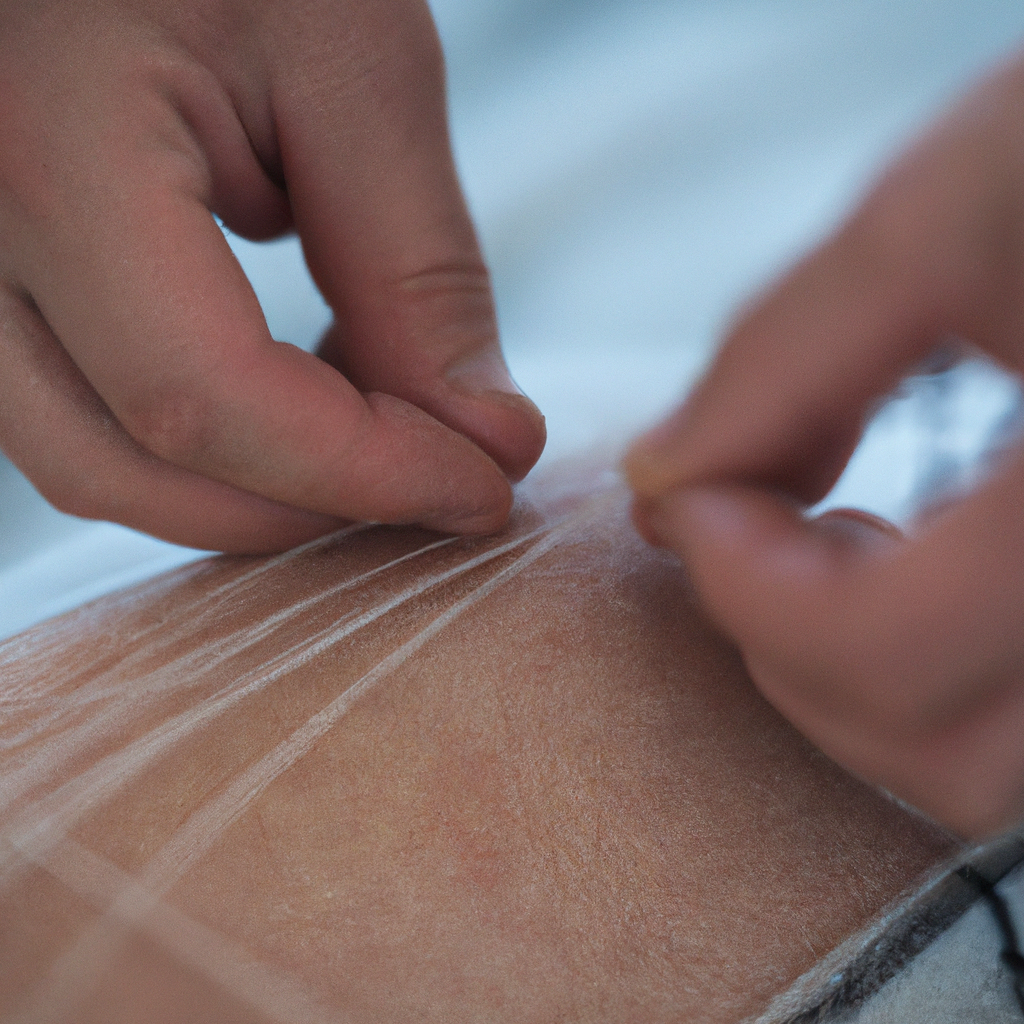 A person receiving physiotherapy treatment for dry needling.